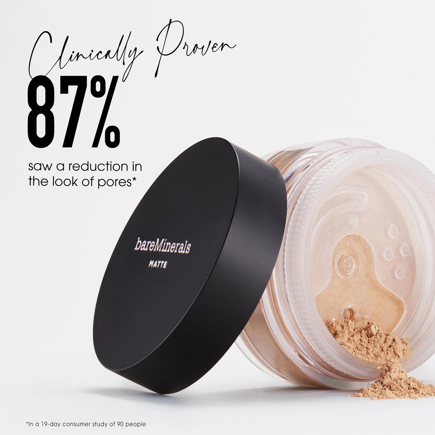 Original Matte Loose Mineral Foundation SPF 15, 19 Tan, Vegan, Cruelty-Free & Dermatologist-Tested
