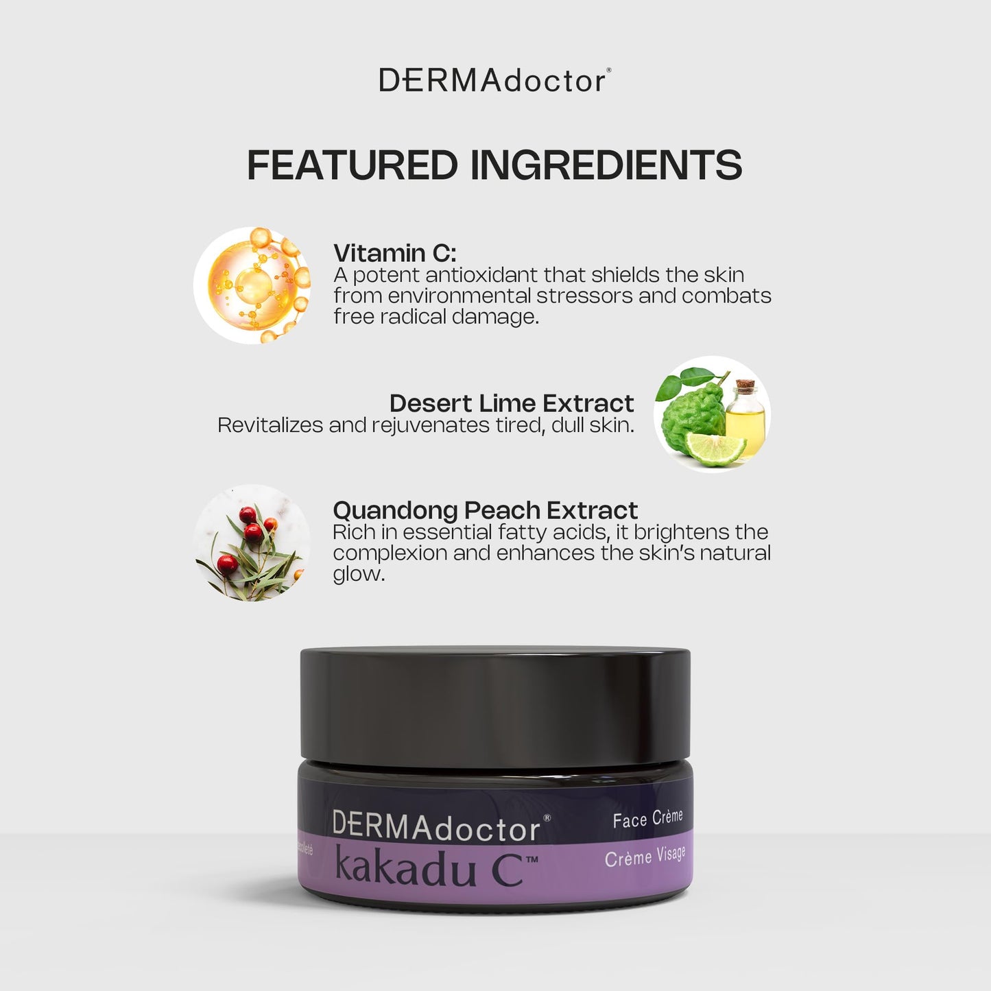 DERMAdoctor Vitamin C Face Cream for Aging Skin | Vitamin C Moisturizer for Face, Daily Facial Moisturizer Wrinkle Cream Targeting Fine Lines