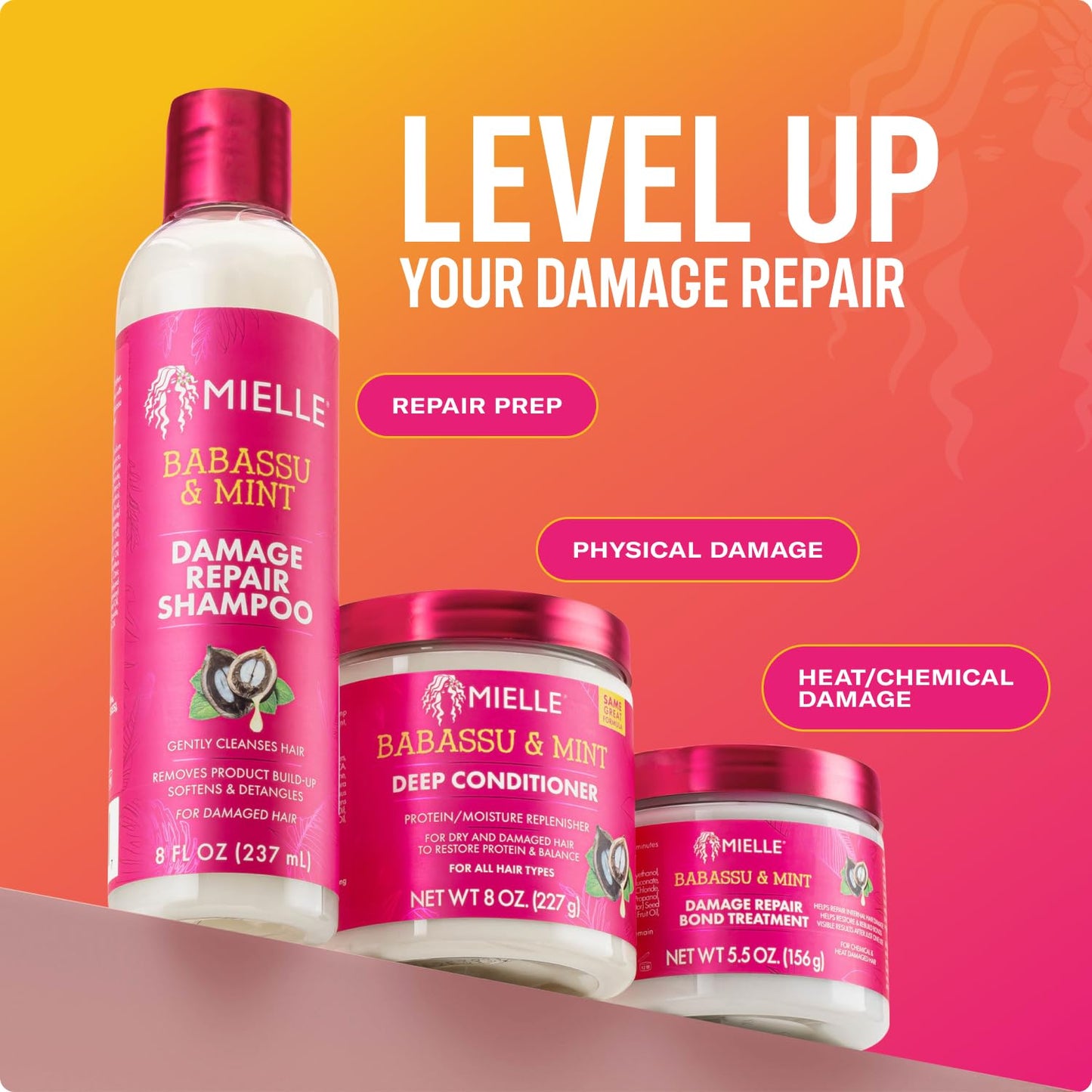 Mielle Organics Babassu & Mint Deep Conditioner with Protein, Moisturizing & Conditioning Deep Treatment, Hydrating Repair for Dry, Damaged, & Frizzy