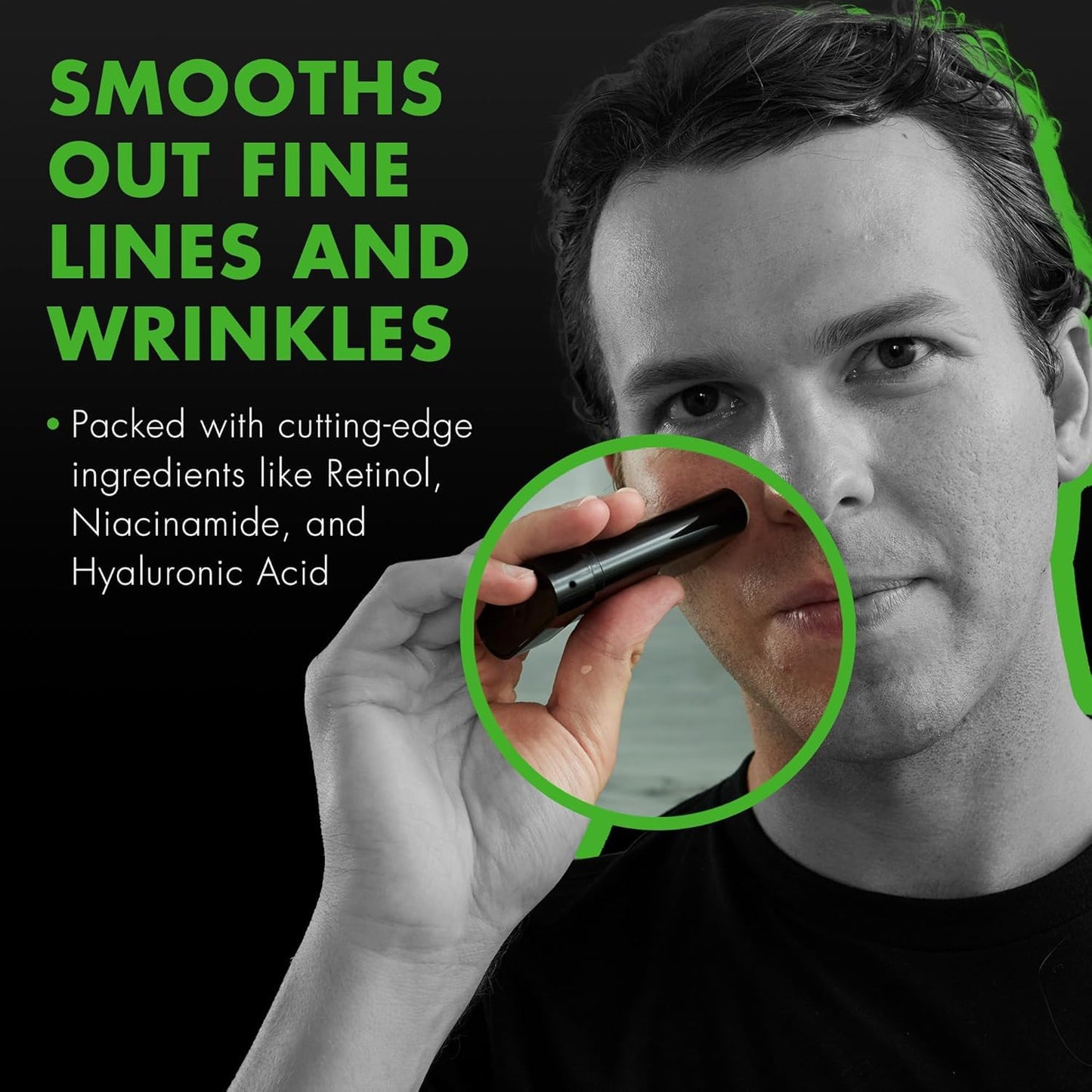 Tiege Hanley Retinol Stick for Men, Anti-Aging Face & Eye Stick With Hyaluronic Acid & Niacinamide, Helps Reduce Appearance of Fine Lines, Wrinkles