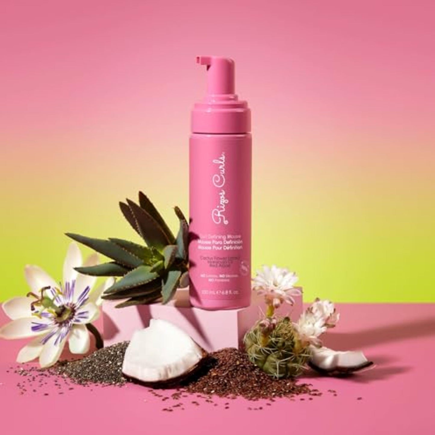 Rizos Curls Curl Defining Mousse - Lightweight Foam for Volume & Hydration - Shine & Definition for Every Curl Pattern: Wavy, Curly, Coily 1a-4c Hair