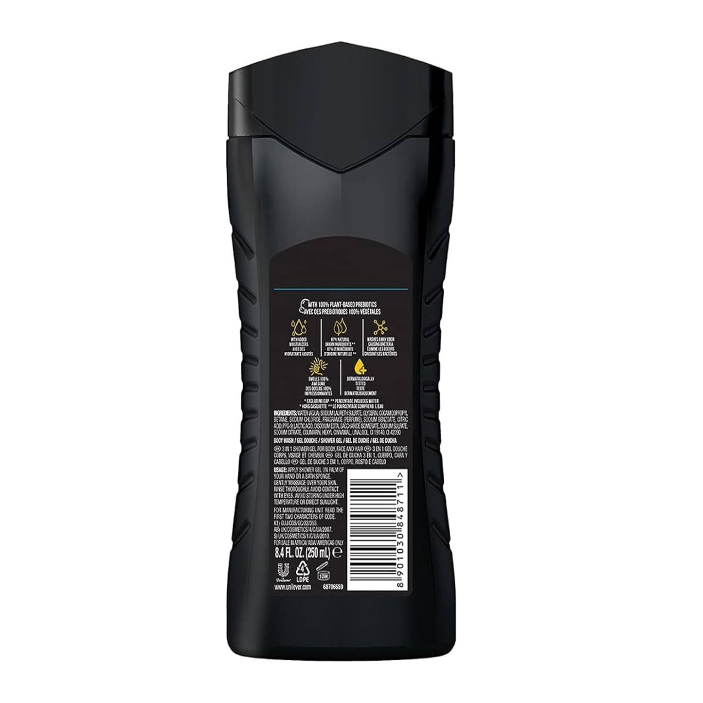 Axe Body Wash Black Frozen Pear And Cedarwood 12Hr 16 Ounce (Pack of 3)