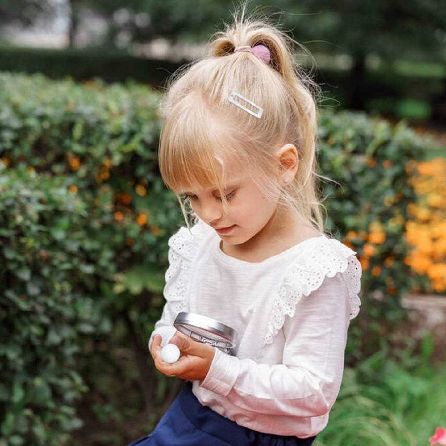 Lawie 100 Pack Bulk 2 Inch 5 CM Rectangle Square Snap Metal Hair Clips Barrettes Silver Hairpins Clips Thin Fine Bang Hair Holder Craft DIY