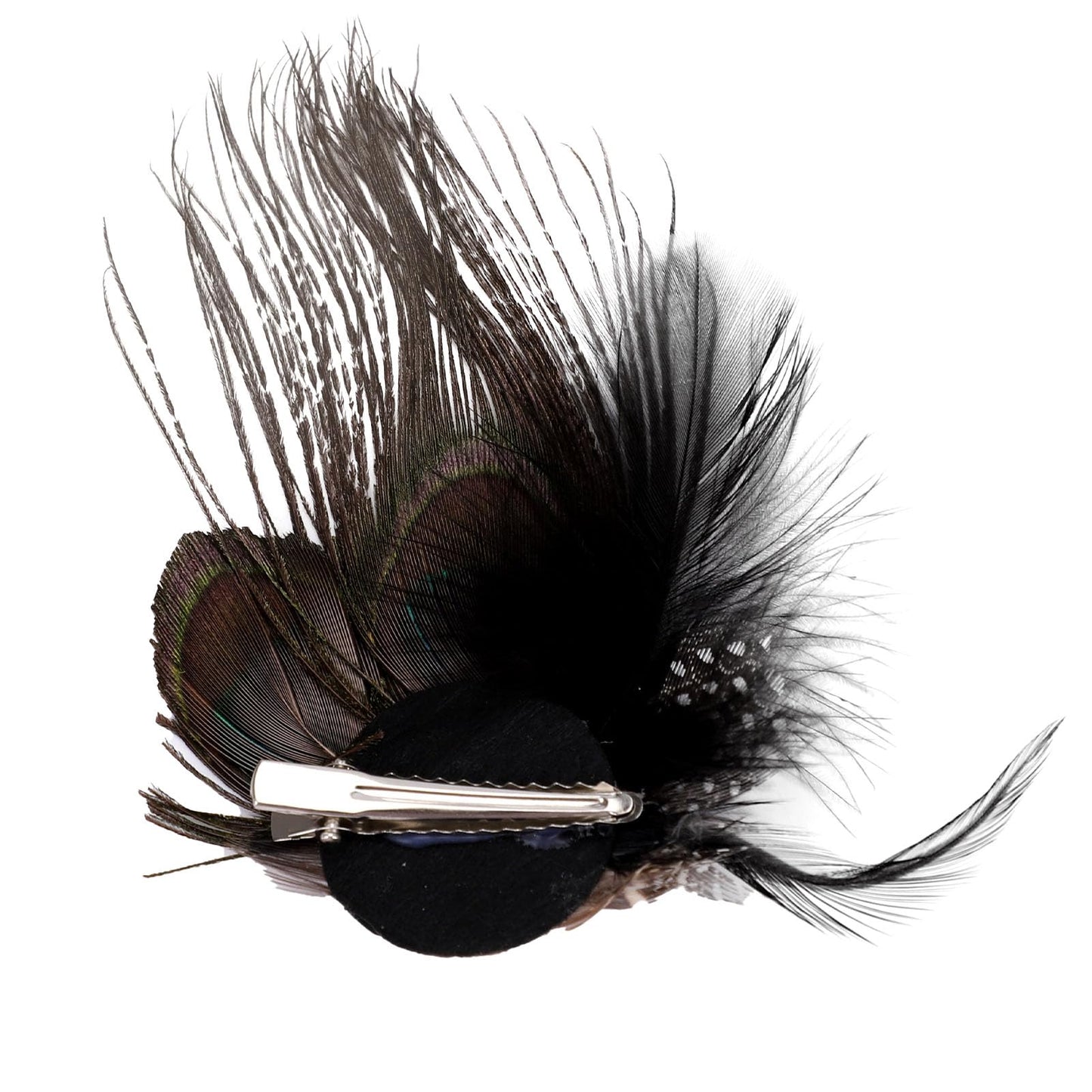 Song Qing Fascinator Hair Clips Peacock Feather Hair Clip Pin for Women Brides Bridesmaids Onesize