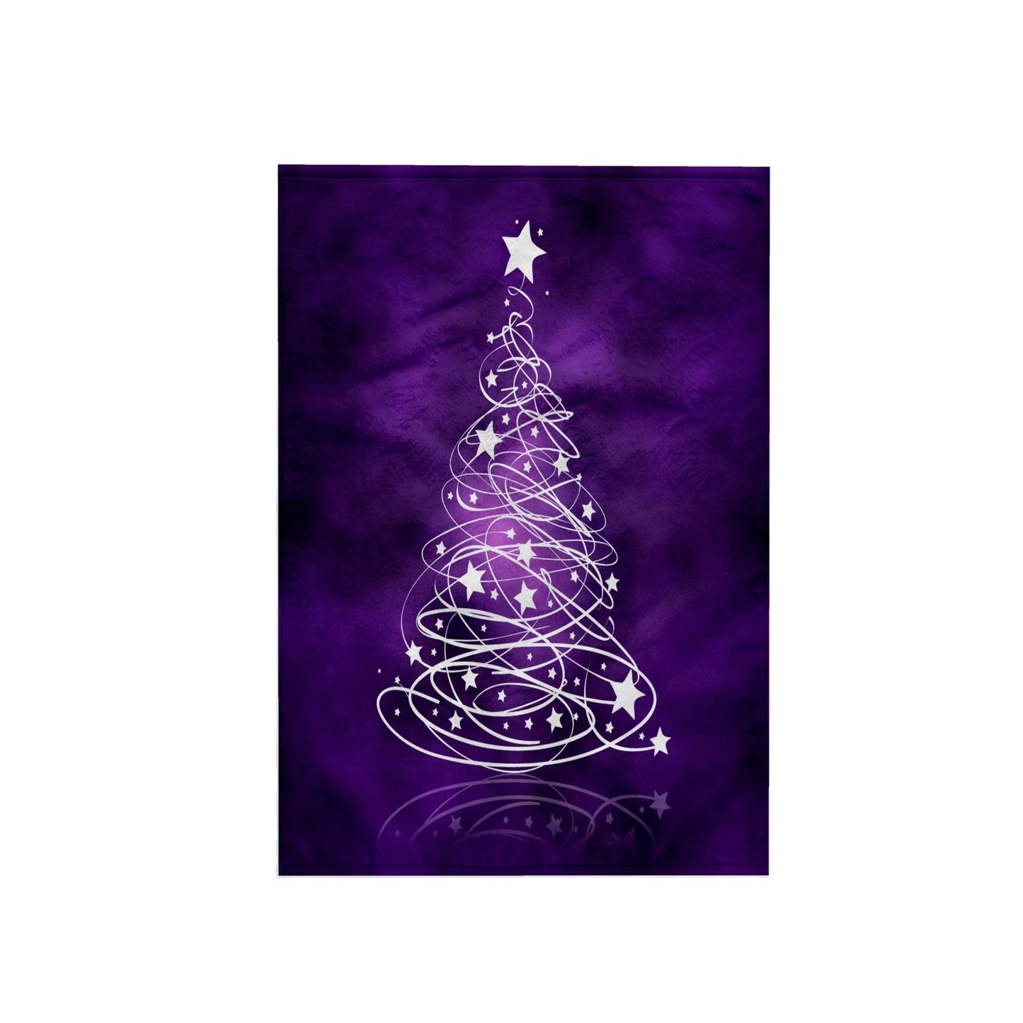 3D Rose Sparkling Christmas Tree On Purple Towel, 15" x 22", Multicolor