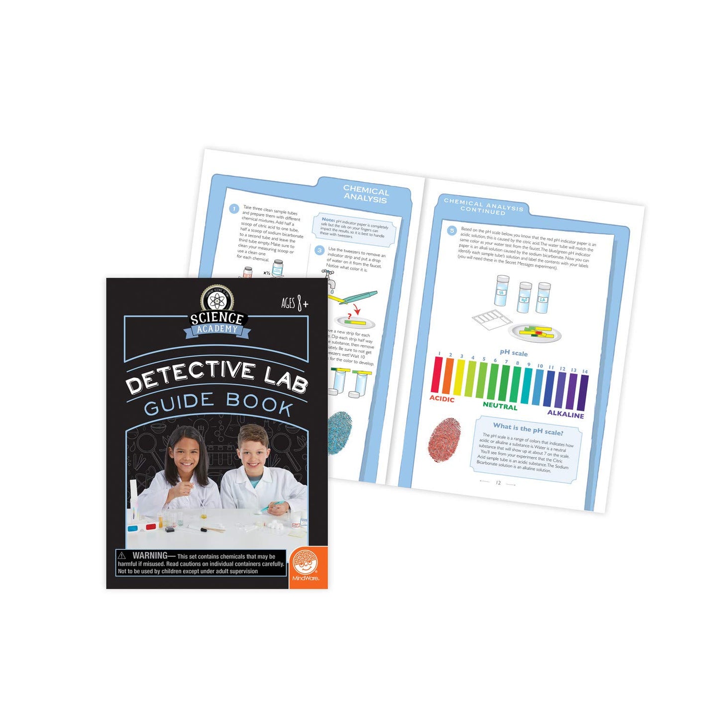MindWare Science Academy Detective Lab – Forensic Science Kit for Kids Ages 8-12 with 7 Crime Scene & Investigation Experiments