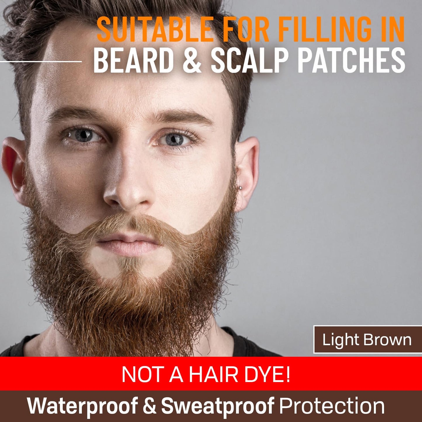 Beard Pen Filler for Men - Barber Styling Grooming Pencil - Waterproof, Sweat Proof, Long Lasting Solution with Natural Finish - Cover Beard and Scalp