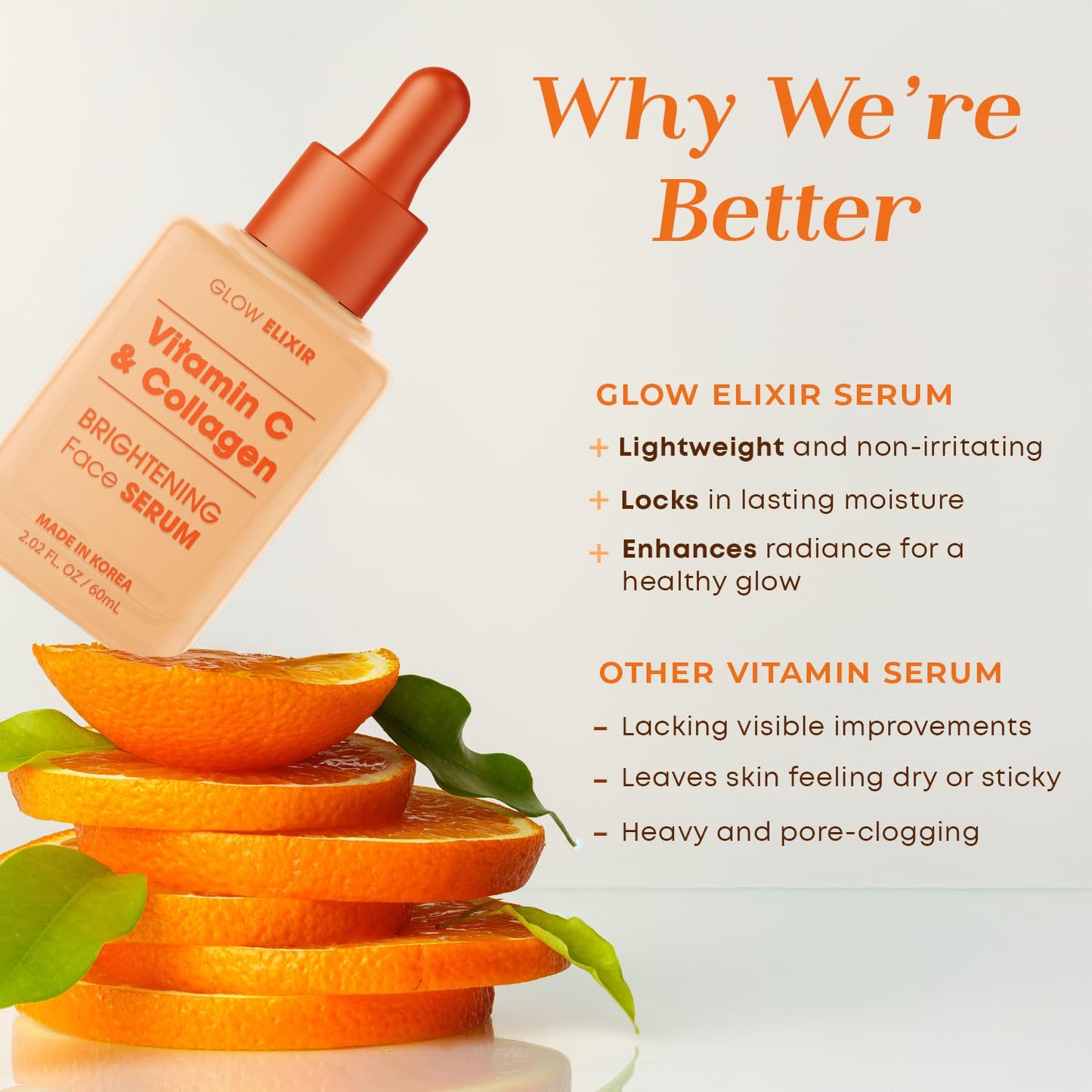 Glow Elixir Vitamin C Serum for Face with Collagen, Dermatologist Tested Beauty & Personal Care Glow Elixir