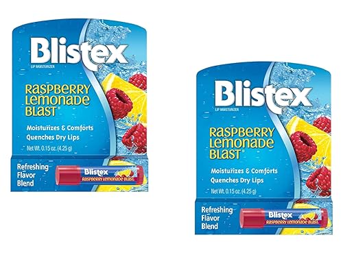 Blistex (2 PACK) Raspberry Lemonade Blast Lip Balm - Moisturizes Dry Lips, 0.15 oz