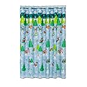 Christmas Fabric Shower Curtain Fun Holiday Pattern 70" x 70"
