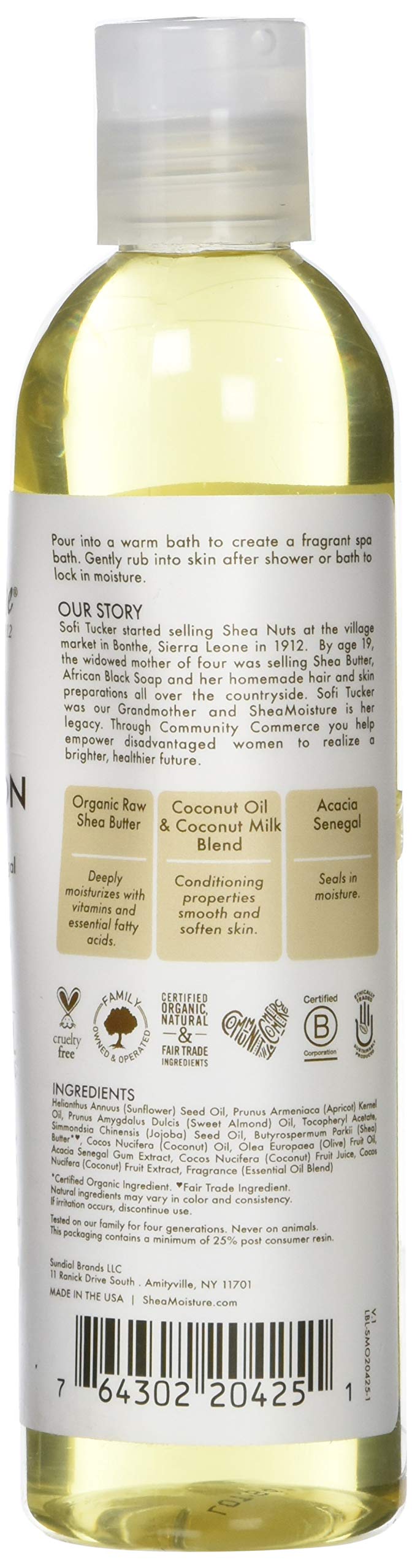 Shea Moisture 100% Virgin Coconut Oil Daily Hydration Body Oil, 8 Ounce