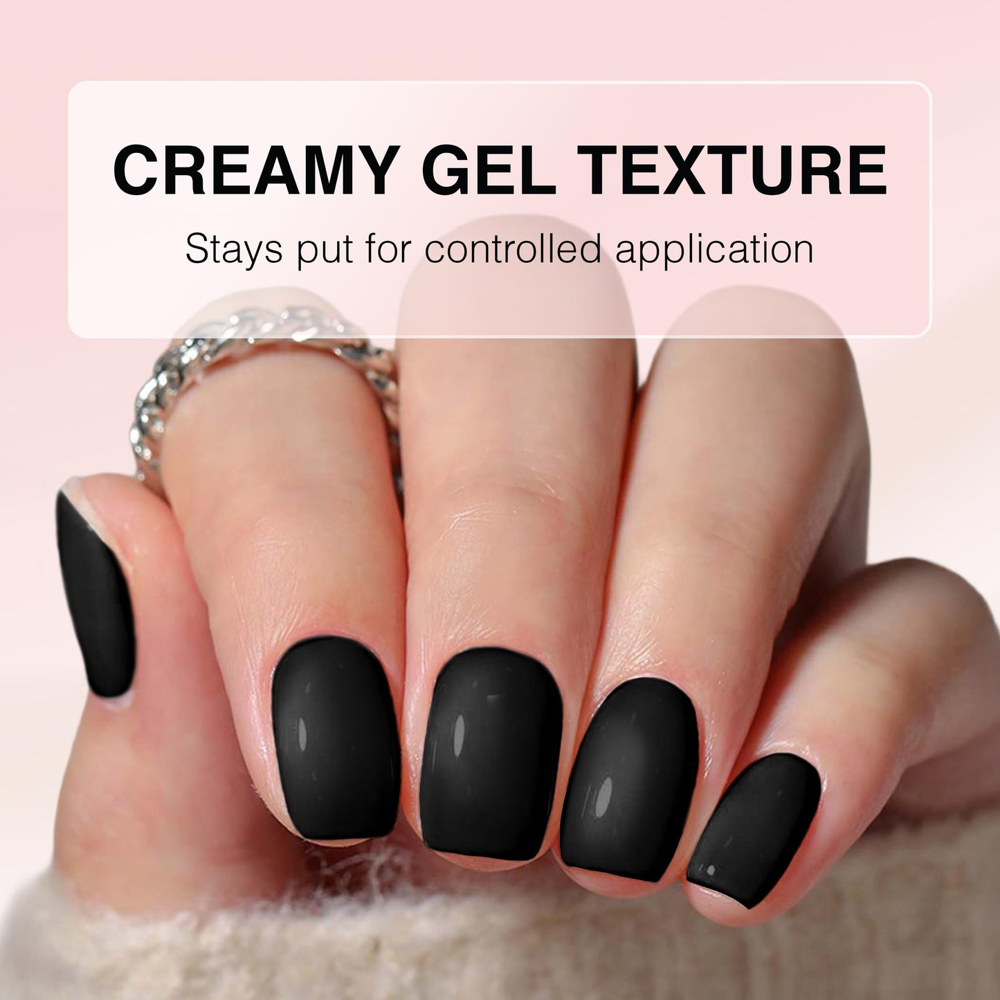 Cre8tion Super Black Soak Off Gel Polish, Ultra Opaque Jet Black for Solid Sets & Nail Art, UV LED Cure, HEMA-Free, TPO-Free, 0.3 oz Beauty & Personal Care Cre8tion