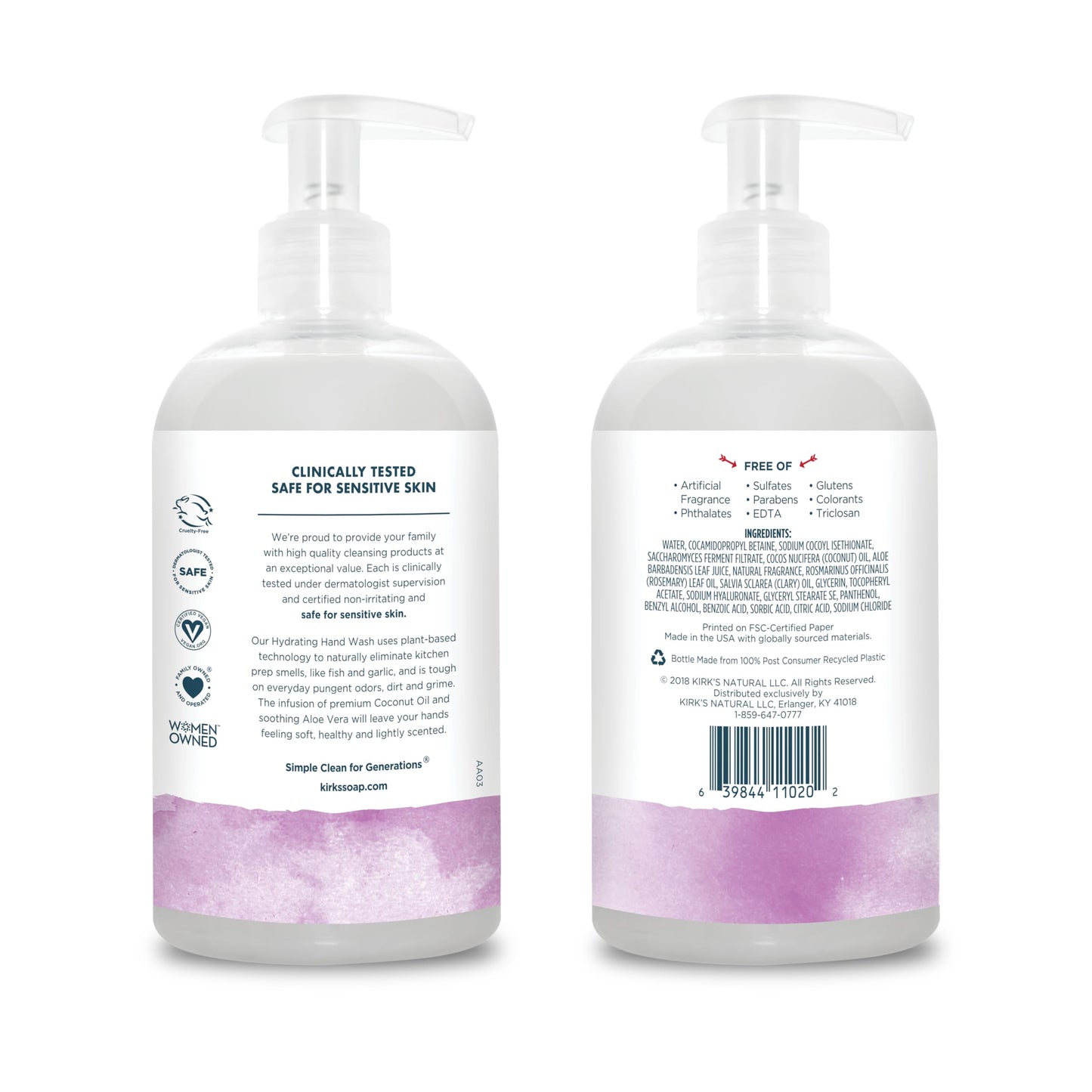 Kirk's Odor Neutralizing Hydrating Hand Soap, Rosemary Sage 12 Ounce