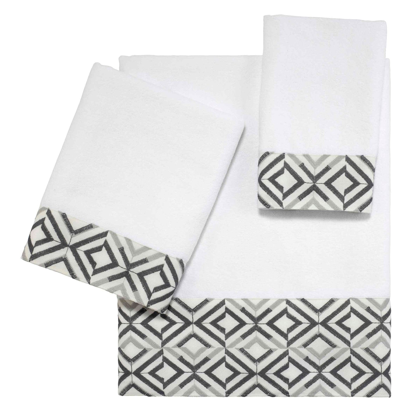 Avanti Linens - Bath Towel, Soft & Absorbent Cotton (Harlow Collection, White)