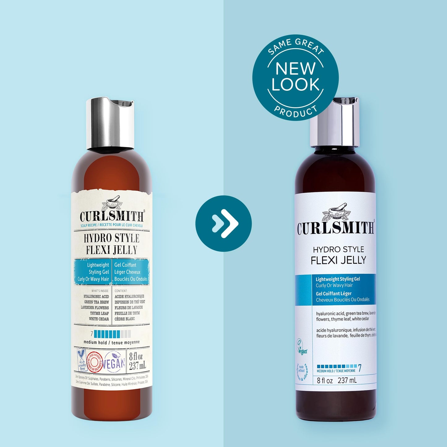 CURLSMITH - Hydro Style Flexi-Jelly - Vegan Defining Gel for Wavy, Curly or Coily Hair (2 fl oz)