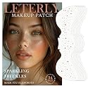 Leterly 24 Pcs Glitter Freckles Face Tattoo,Brown Face Glitter Makeup Patches Cute Sparkle Freckles Patches Waterproof Makeup Speckles for Face