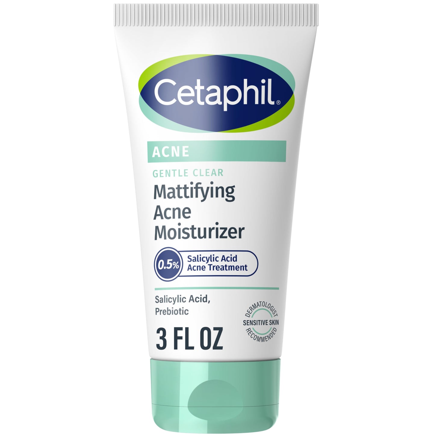 Cetaphil Face Moisturizer, Gentle Clear Mattifying Acne Moisturizer With 0.5% Salicylic Acid, Hydrates and Treats Sensitive Acne Prone Skin, Skin Care