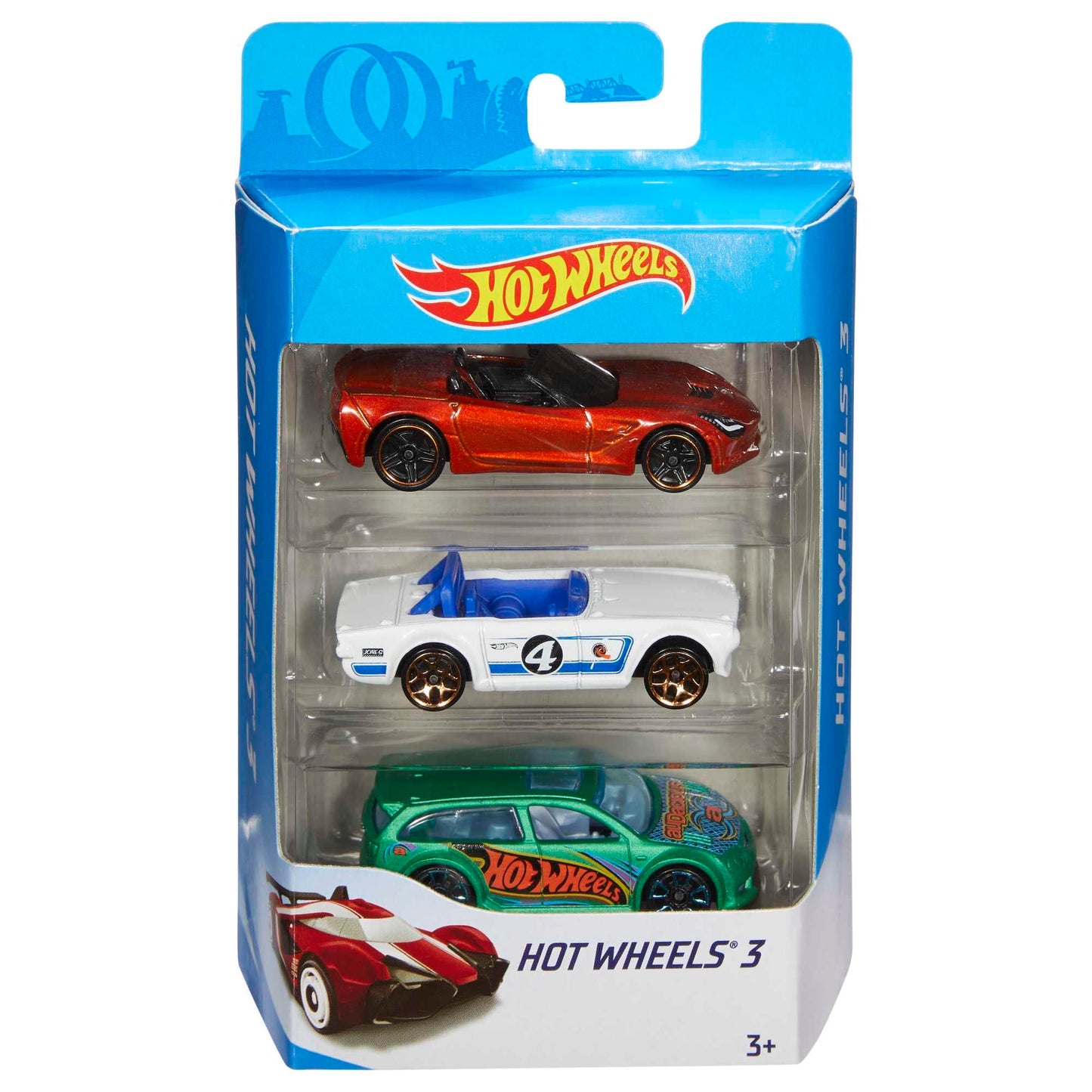 Hot Wheels 3 Car Pack, Multipack of 3 Hot Wheels Vehicles, Instant Starter Set, Collection of 1:64 Scale Toy Sports Cars, Rolling Wheels, For Kids 3…