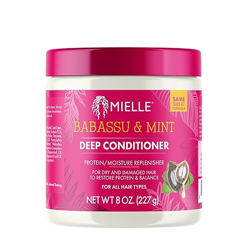 Mielle Organics Babassu & Mint Deep Conditioner with Protein, Moisturizing & Conditioning Deep Treatment, Hydrating Repair for Dry, Damaged, & Frizzy