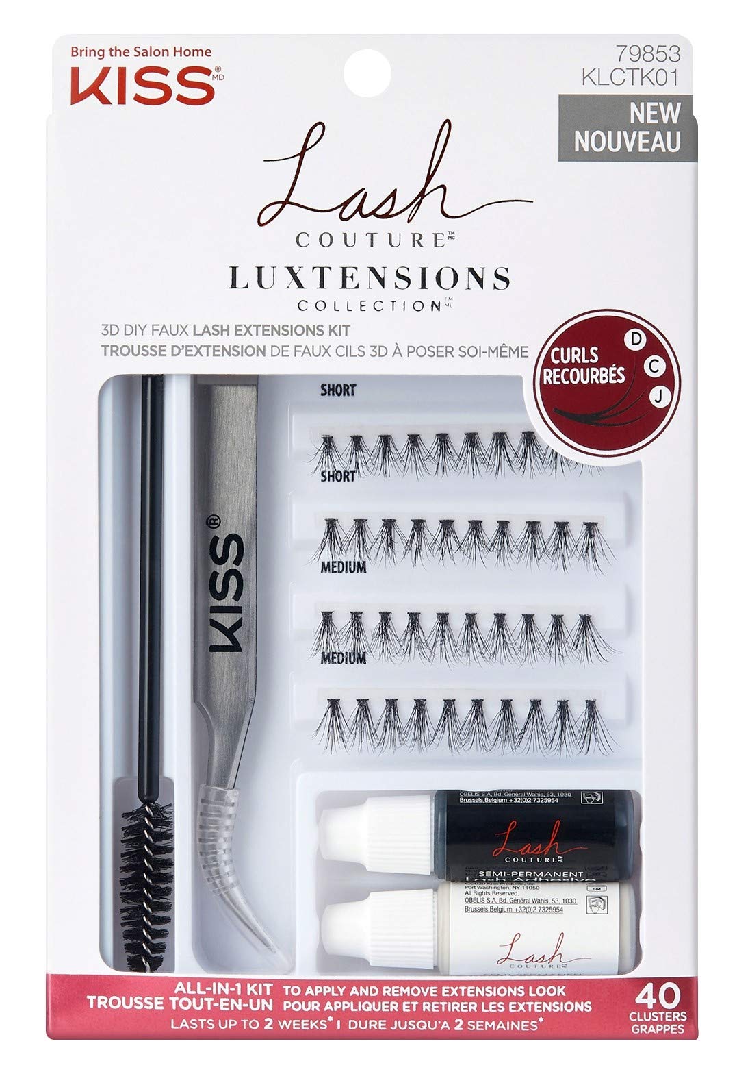 Kiss Lash Couture Luxtensions Faux Lash Extensions Kit (Pack of 6)