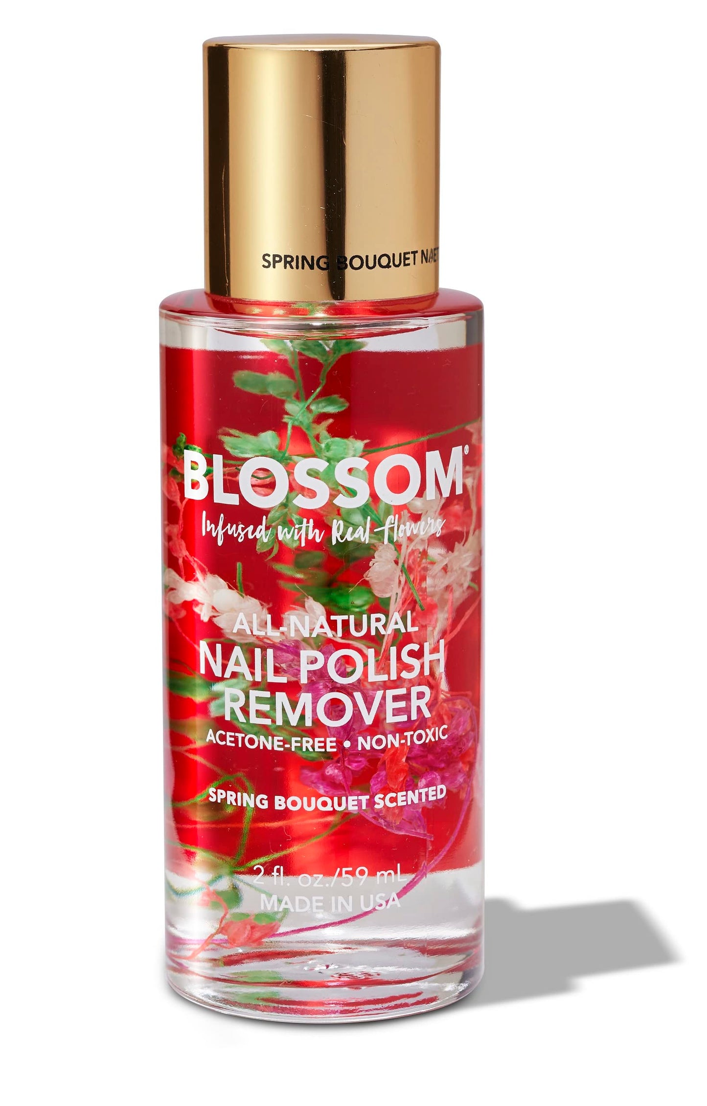 Blossom Non Toxic Nail Polish Remover Non Acetone, All Natural Scented, Vegan, Acetone Free Nail Polish Remover, Organic Plant-Based, Infused