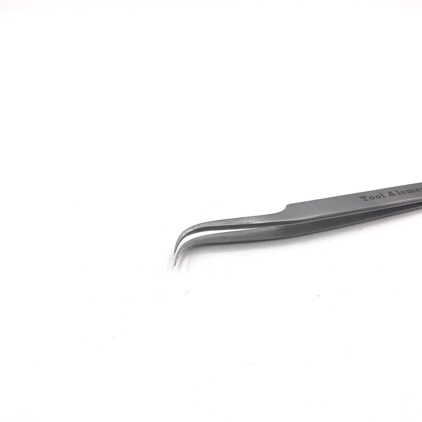 Tool Alement Canadian Stainless Steel 12cm Semi Curve Eyelash Tweezers M-PK14-8004
