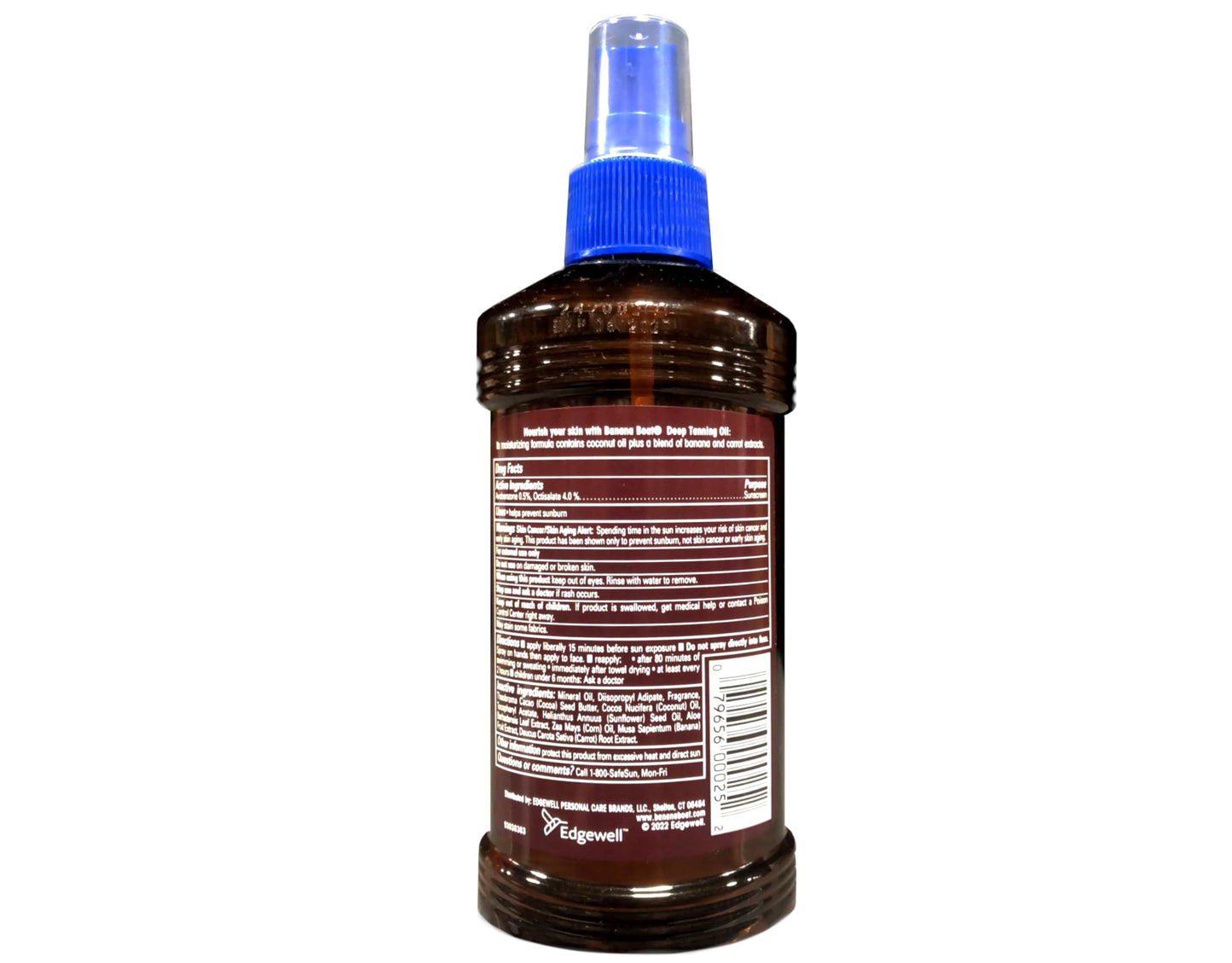 Banana Boat Deep Tanning Spray Oil with Coconut Oil, Sunscreen Spray SPF 4, Skin Nourishing Formula, Water Resistant 80 Minutes, 8 fl oz
