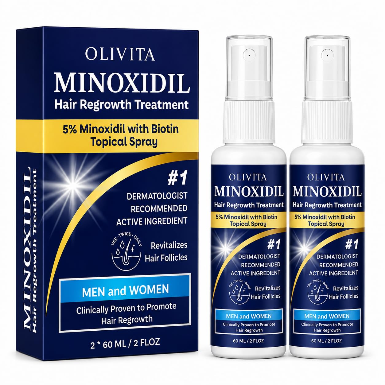 OLIVITA Daily Hair Grooming Spray for Men and Women Hair Growth Spray Beauty and Personal Care OLIVITA Default Title