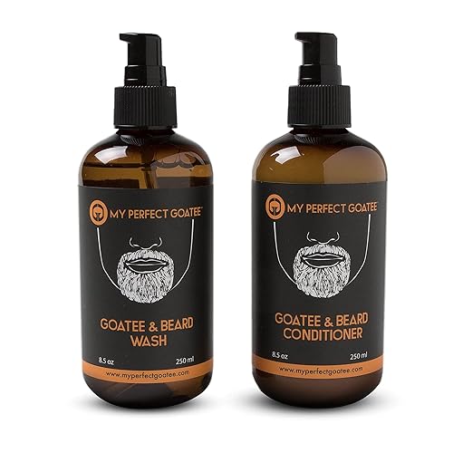 My Perfect Goatee Beard Wash and Conditioner Set for Men - Complete Beard Care Kit - 8.5oz Each - Softens & Strengthens - Eliminates Itch & Dandruff