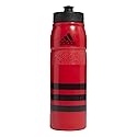 adidas 750 ML (28 oz) Stadium Refillable Plastic Sport Water Bottle, Scarlet Red/Black, One Size