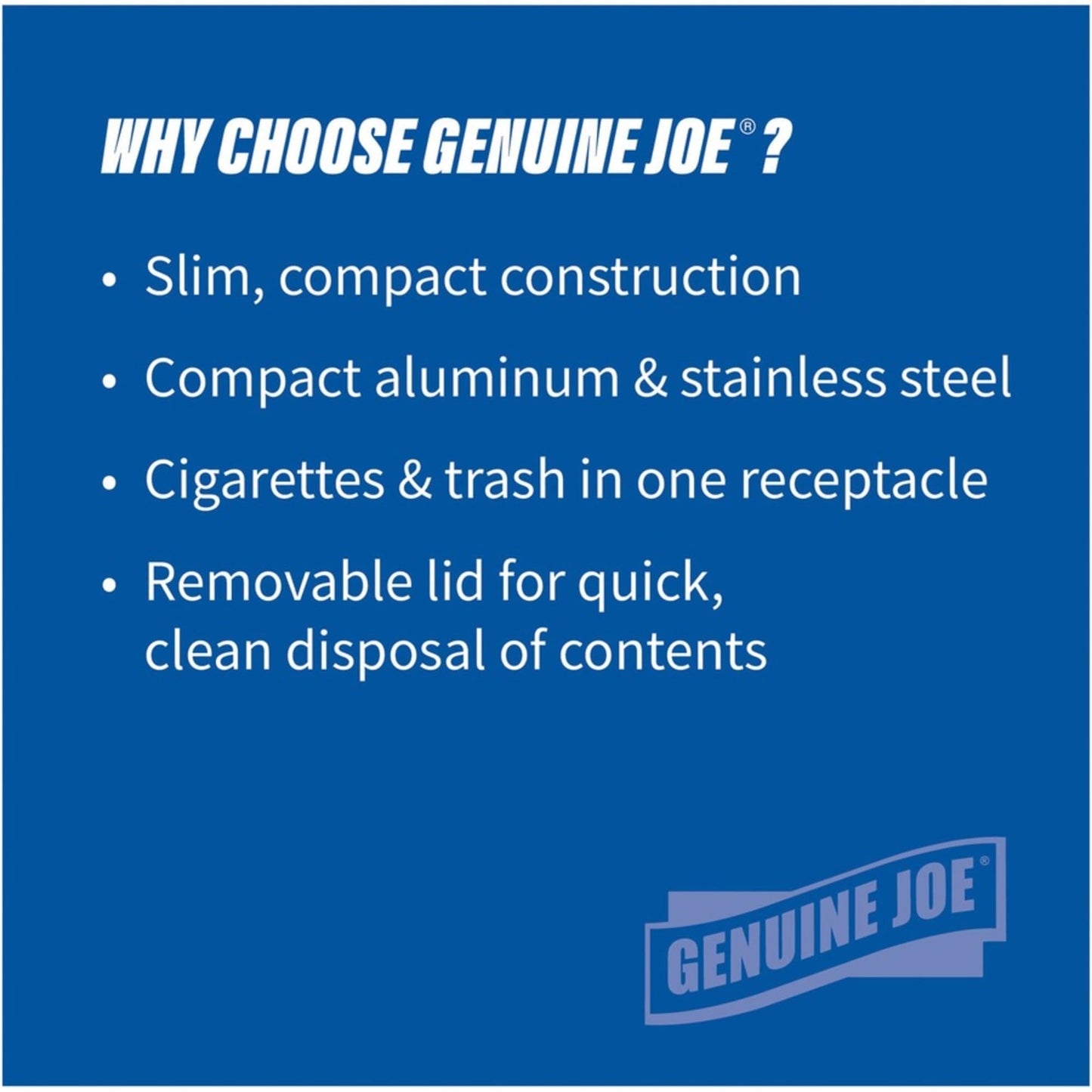 Genuine Joe Fire-safe 3-Gallon Ashtray Receptacle