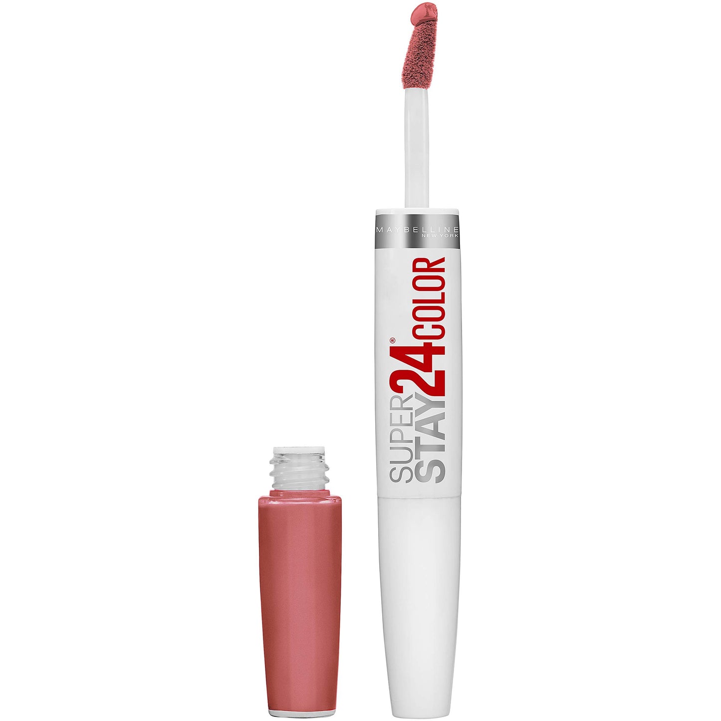 Maybelline Super Stay 24, 2-Step Liquid Lipstick Makeup, Long Lasting Highly Pigmented Color with Moisturizing Balm, Frosted Mauve, Mauve Pink, 1