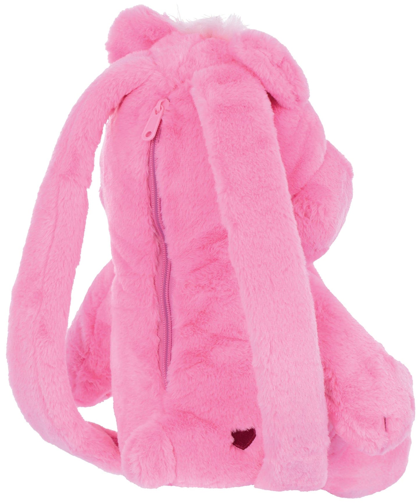 iscream Care Bears Cheer Bear Shaped 16"x 12" Furry Backpack with Adjustable Straps And Zipper Closure