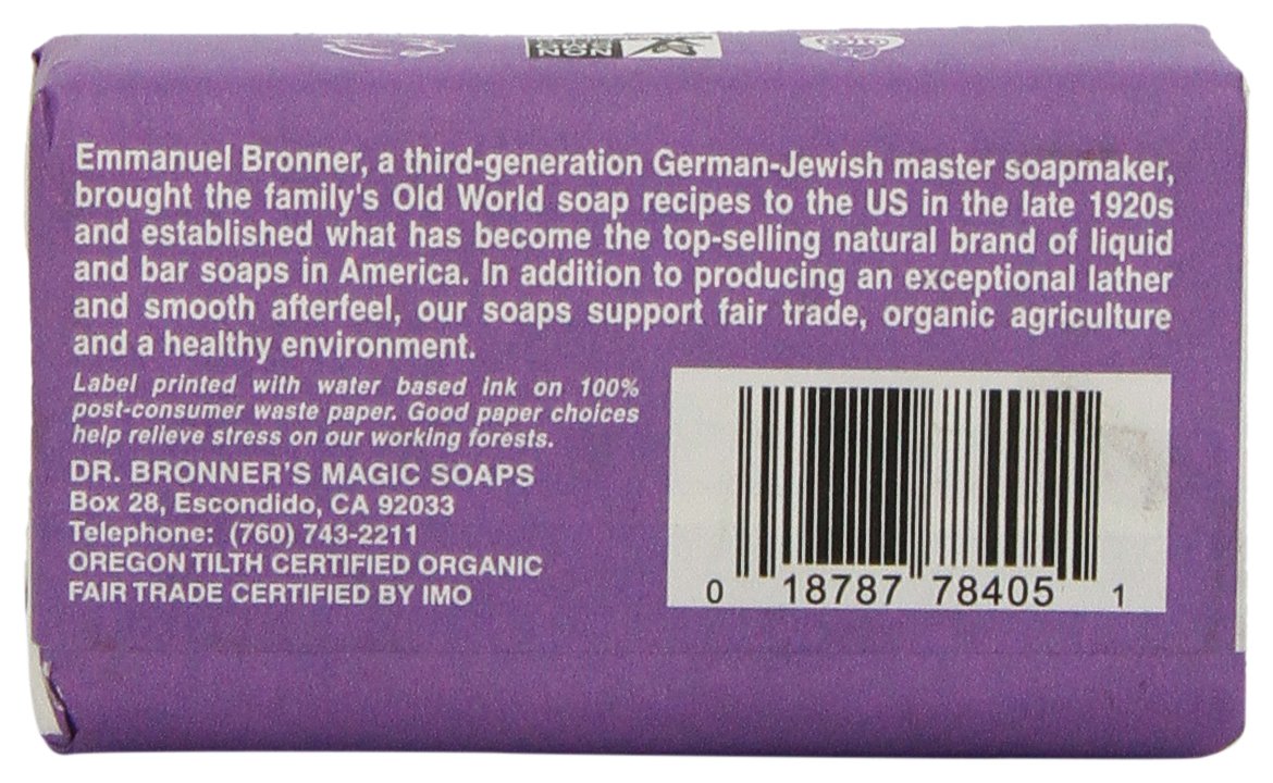 DR BRONNER SOAP BAR LAVENDER 5OZ Beauty & Personal Care Dr. Bronner's