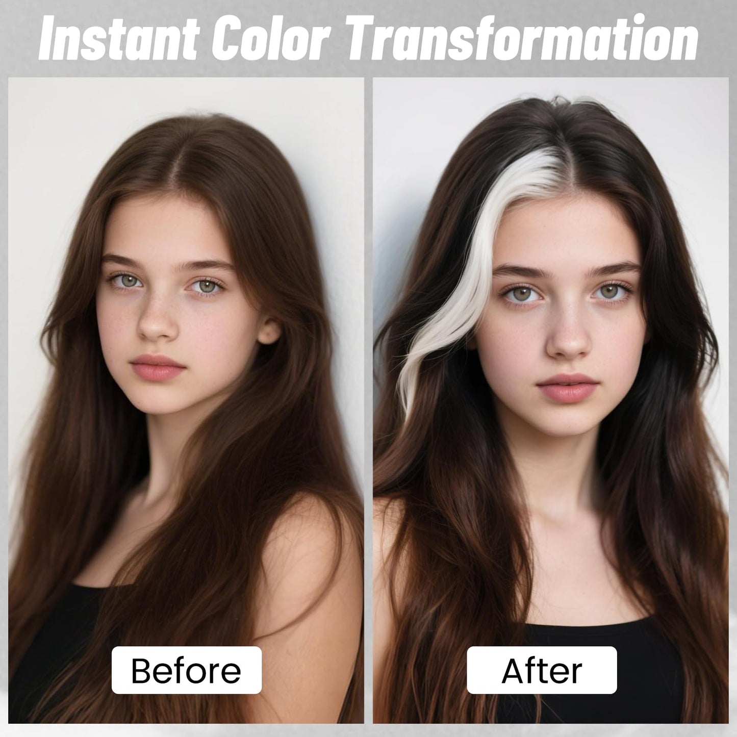 White Hair Spray, Seaboll Temporary Hair Color Spray for Kids Women Men-4.06 oz- Safe Non Sticky Washable One Day Hair Dye Spray,Disposable