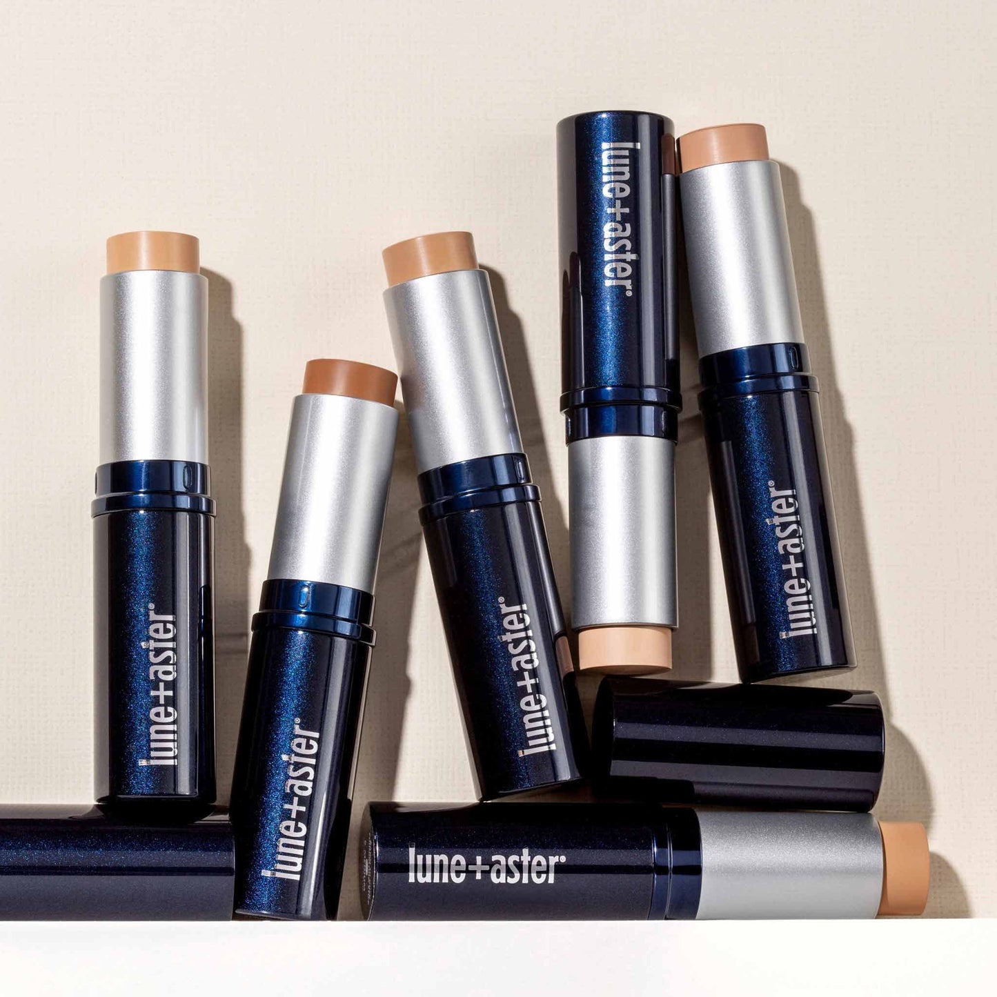 Lune+Aster Dawn To Dusk Foundation Stick | Mess-Free, Lightweight Formula, Medium To Full Coverage - Medium Deep, 1.0 Oz