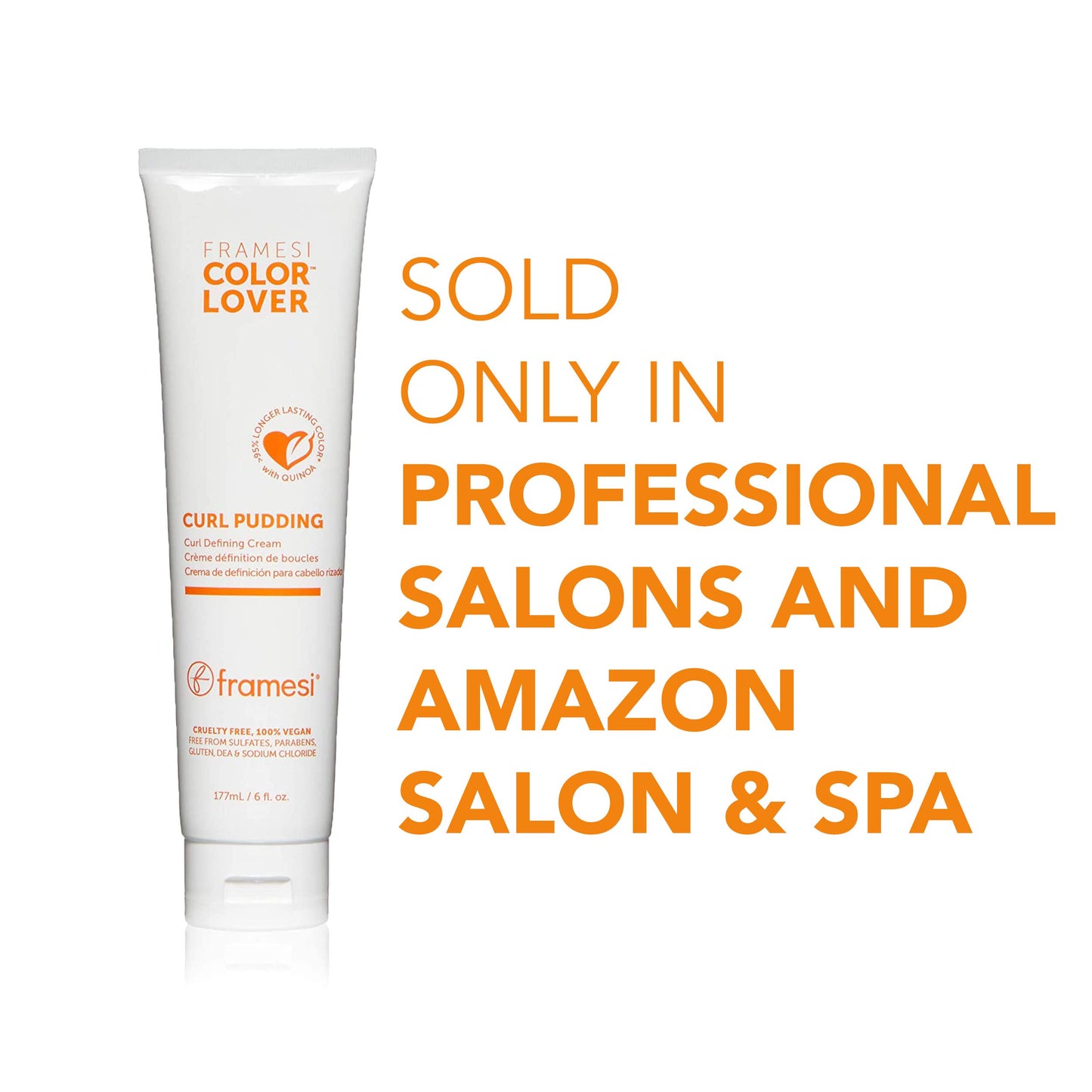 FRAMESI Curly Hair Care | Color Lover Curl Pudding Styling Cream, Curl Defining Cream | Separates Curls | Tames Frizz | 6 fl oz | Vegan | Color