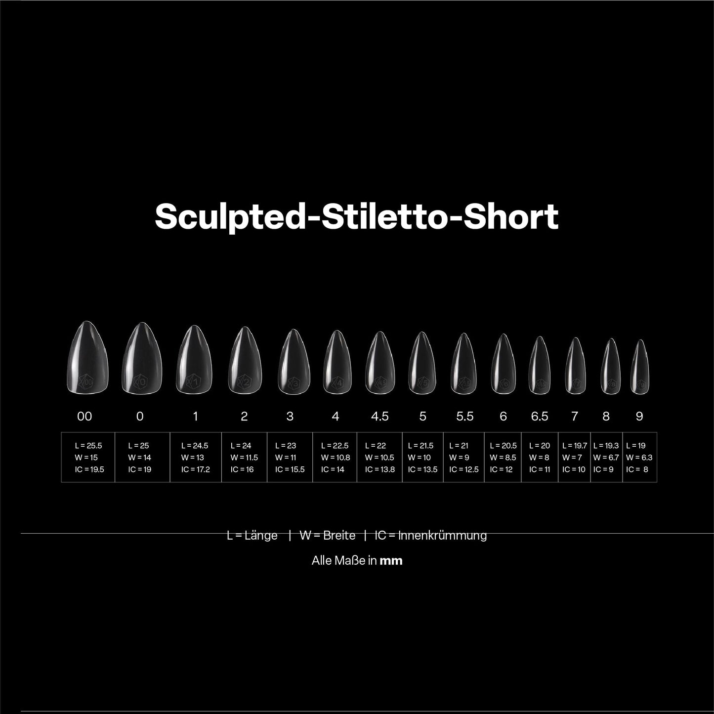 Apres Gel-X® Stiletto Box of Nail Tips | 280 Gel-X Tips, Soft Gel Tips, 14 Sizes 00-9 | Half-sizes Included (Sculpted Stiletto Short, 280 Count) Beauty & Personal Care APRÉS