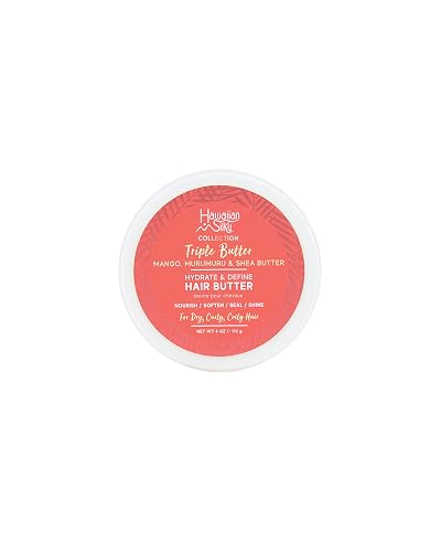 Hawaiian Silky Mango Murumuru & Shea Butter Hair Butter, 4 fl oz - Nourish, Soften, Seal & Shine