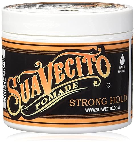 Suavecito Pomade Firme (Strong) Hold 5 oz, 1 Pack - Strong Hold Hair Pomade For Men - Medium Shine Water Based Flake Free Hair Gel - Easy To Wash Out