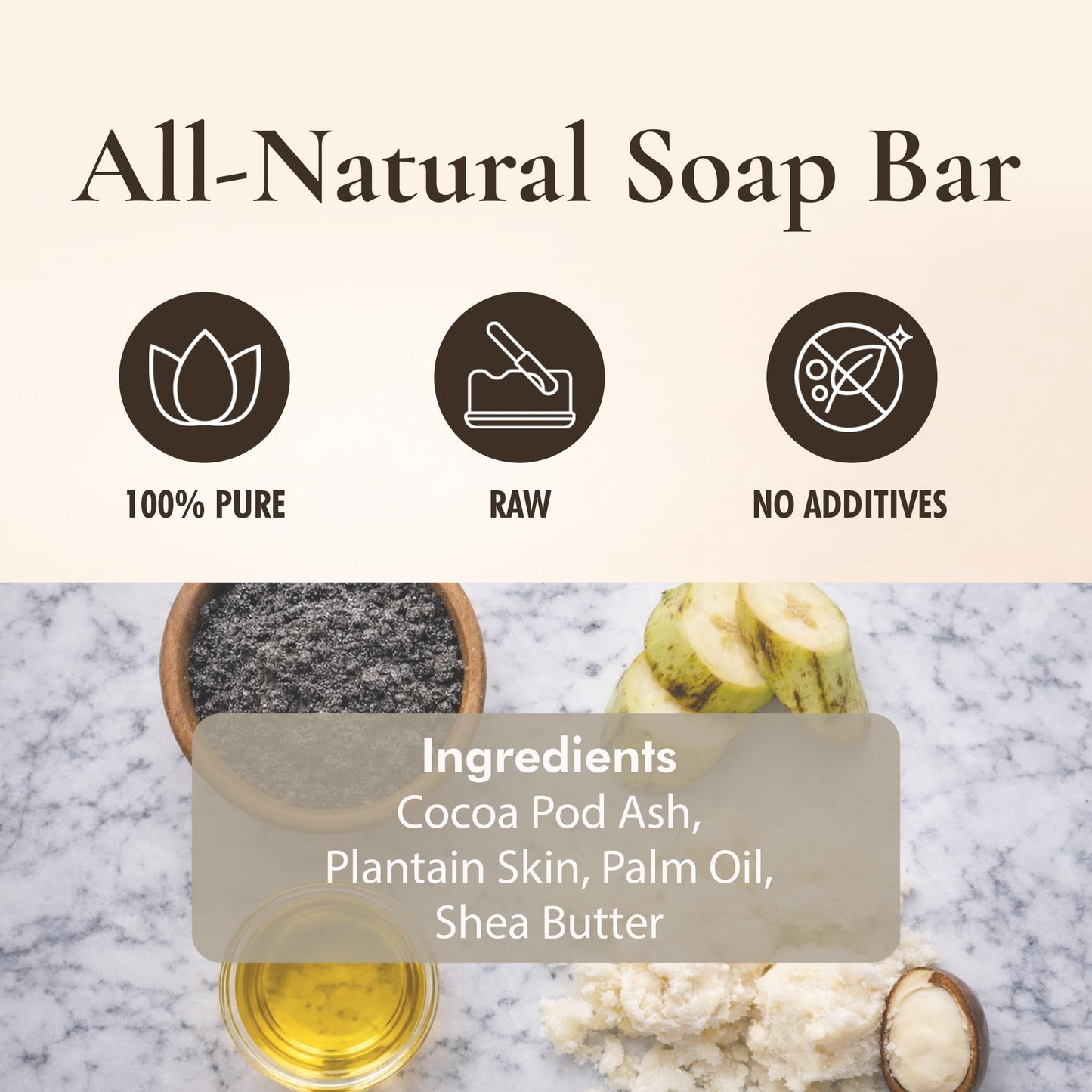 HalalEveryDay - Raw African Black Soap from Ghana, Black Soap with Shea Butter, Black African Soap for Nourished Skin, Natural African Black Soap Bar