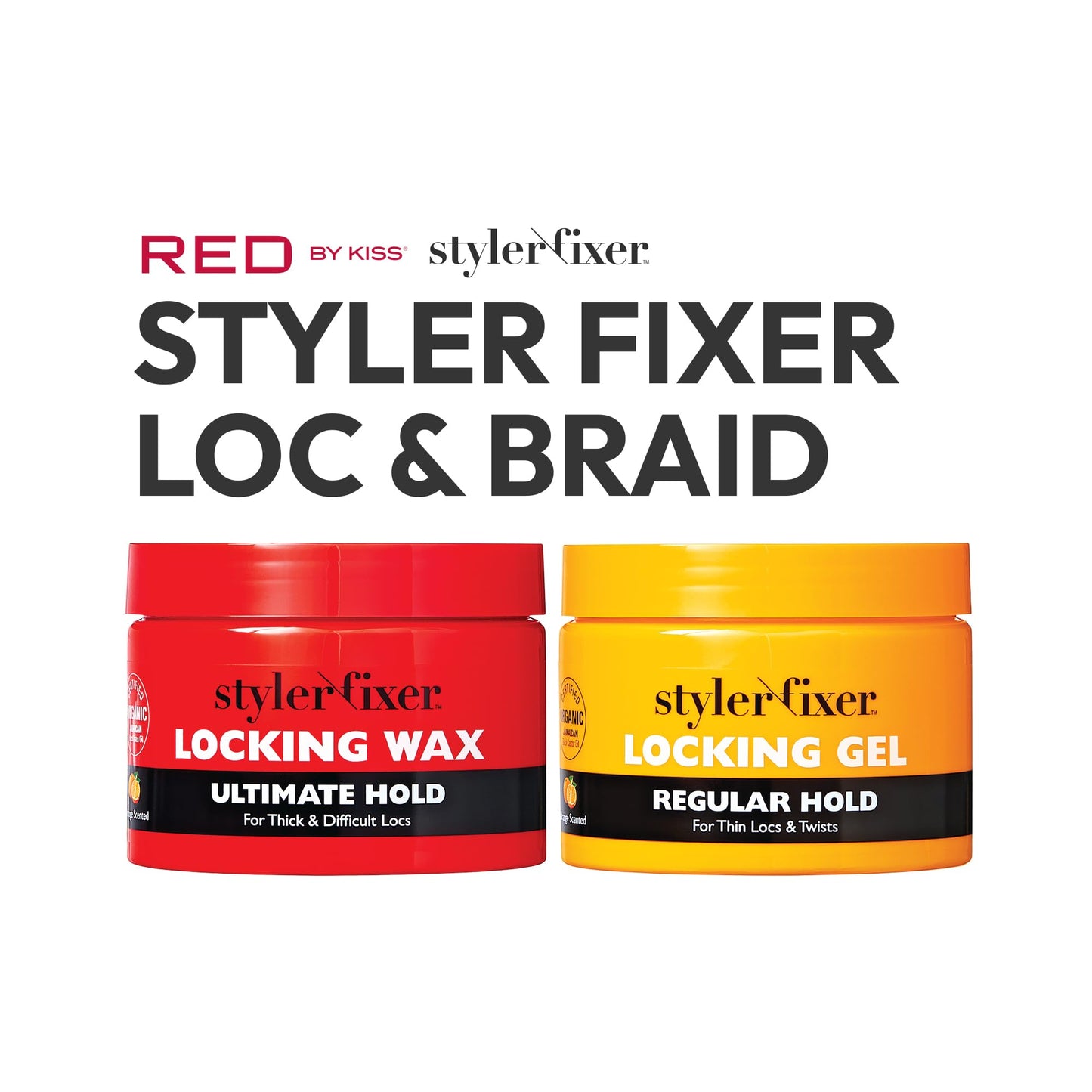 Red by Kiss Hold Locking Gel Ultimate Hold for Thin Locs & Twists, Hydrating, Conditioning, Non-Frizz, Non-Flaking, No Build-Up, Enriched