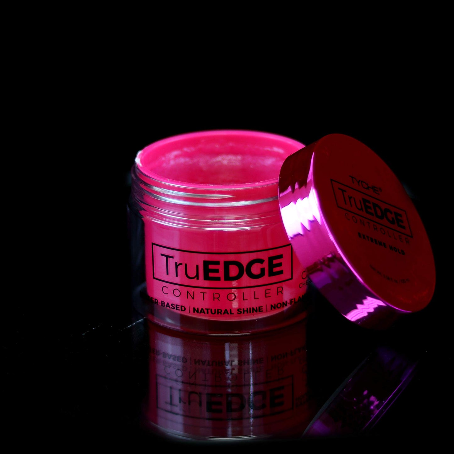 Tyche TruEDGE Controller Extreme Hold Water-Based Pomade - Ntaural Shine & Non-Flaky Scented Edge Control - Perfect for Hair-Braiding (Cherry)
