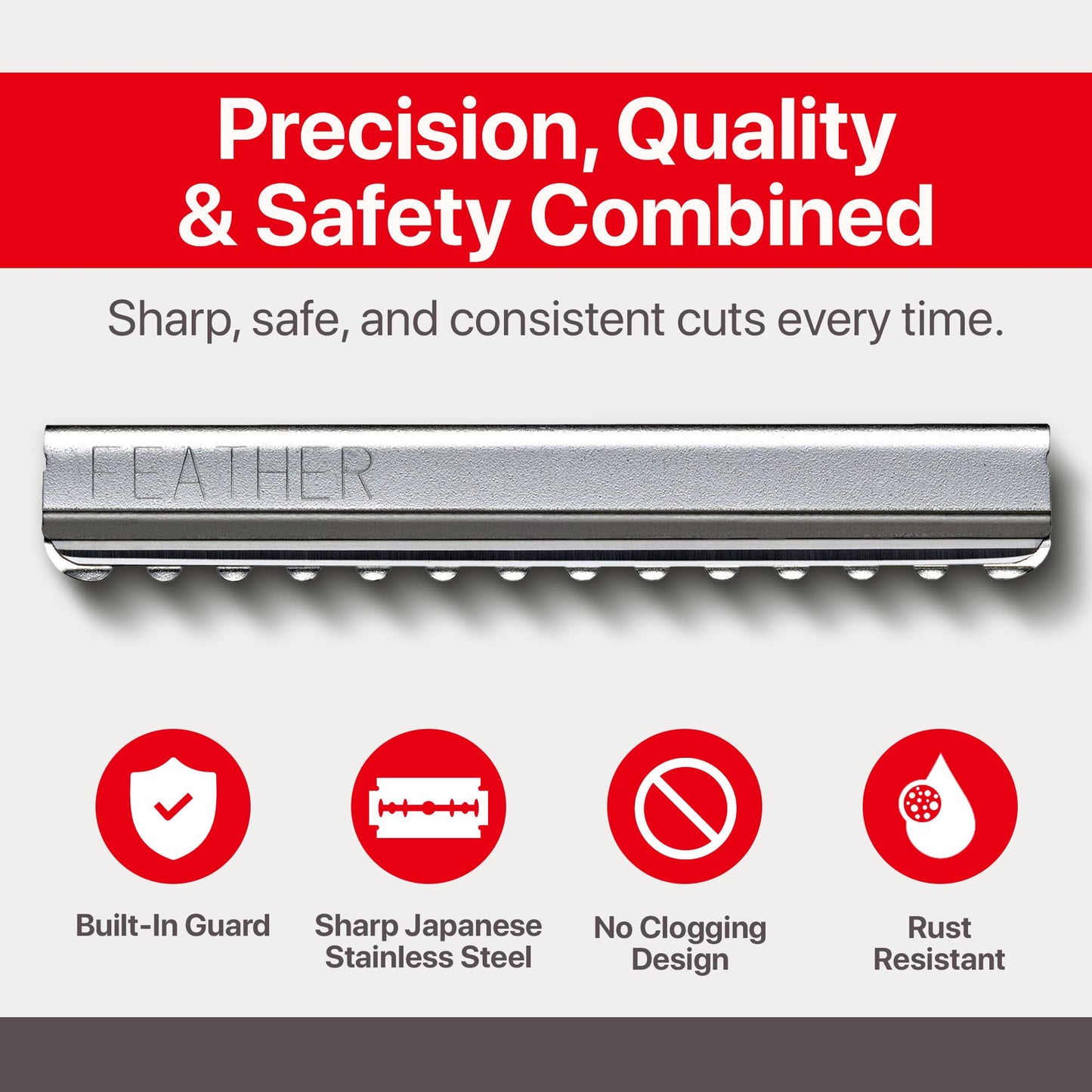 Feather Styling Razor Standard Blades - Professional Hair Cutting Blades for Styling, Shaping, Feathering & Thinning - Stainless Steel Single Edge Beauty and Personal Care Feather
