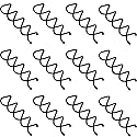 eBoot Spiral Hair Clip Spin Bun Stick, Hair Pick Set for DIY Hair Styles - 20 Pack (Black)