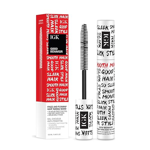 IGK Good Behavior Frizz & Flyaway Taming Wand | Instantly Smooths Flyaways, Slicks Back Styles & Details Edges | 24-Hour Frizz Control | Vegan +