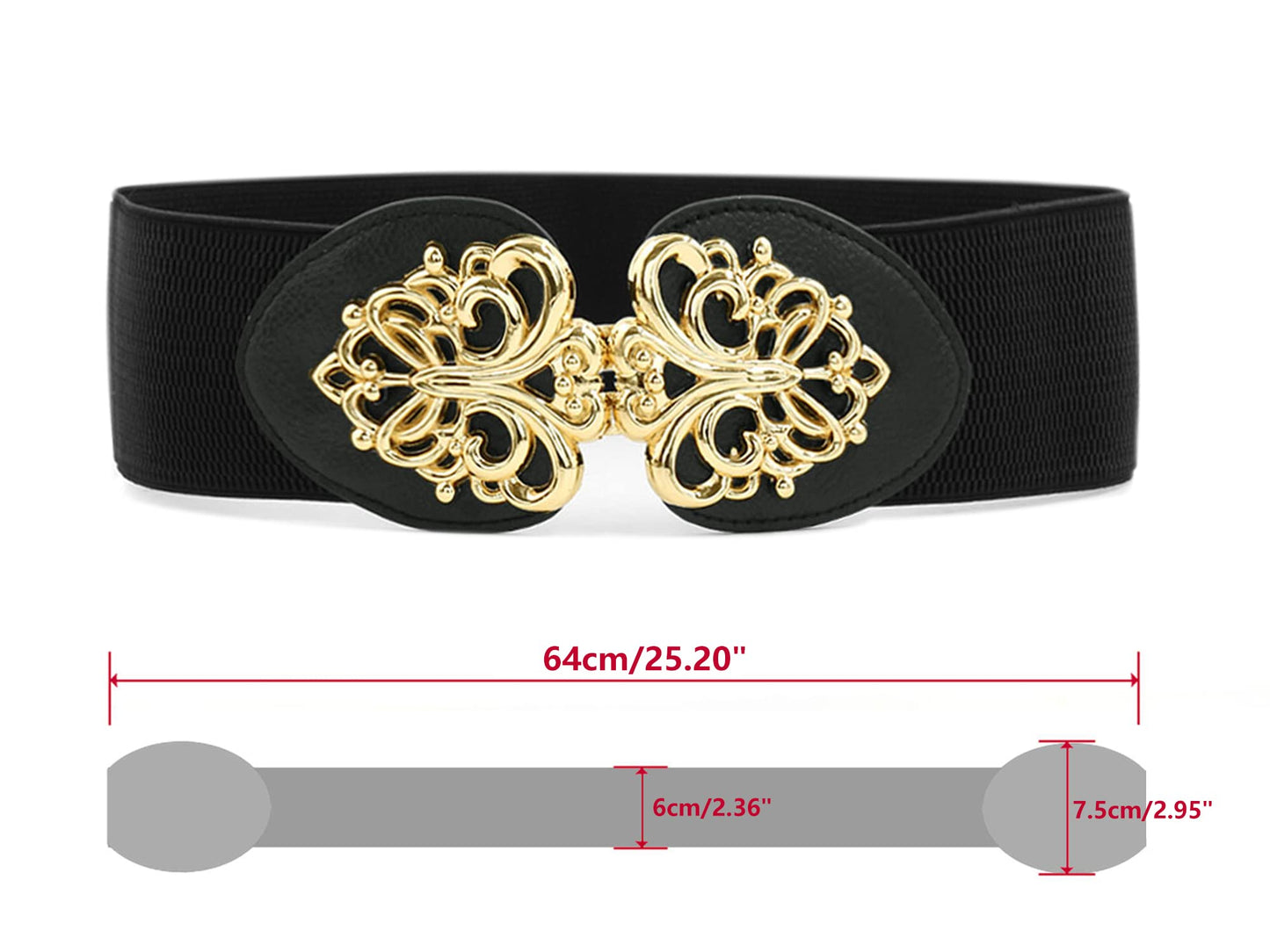 Allegra K Women Novelty Waist Belt Black