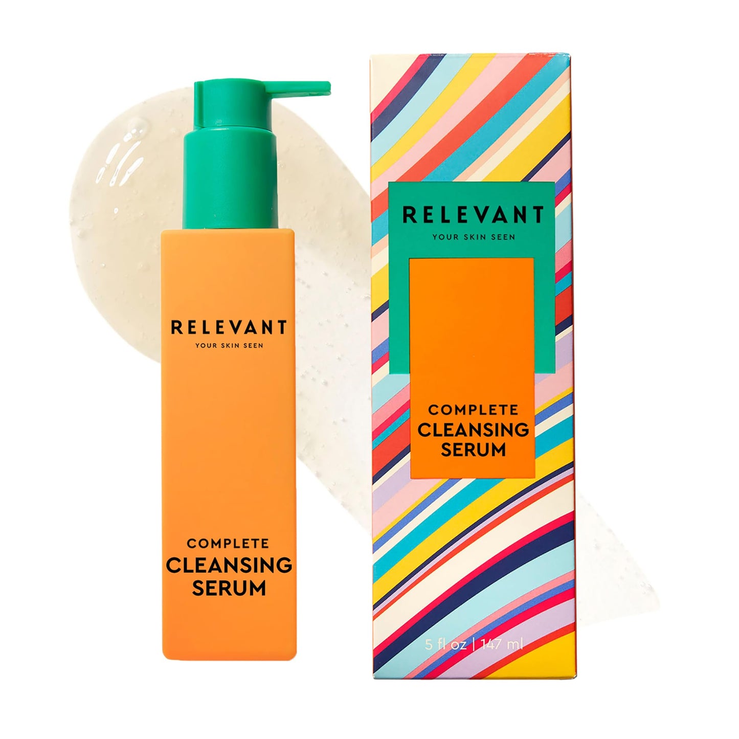 RELEVANT Complete Cleansing Serum - Face Wash with Green Coffee Seed Oil - Facial Cleanser for All Skin Types - Vegan and Cruelty Free - 5 oz Beauty & Personal Care RELEVANT