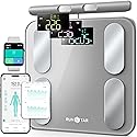 RunStar Digital Bathroom Scale for Body Weight, Body Fat, BMI 28 Measurements, Innovative 8-Electrode Smart Scales FSA&HSA Eligible with Voice Prompt…