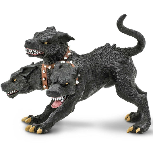 Safari Ltd. Cerberus Figurine - Hand-Painted 4.75" Three-Headed Dog Figure - Fun Educational Toy for Boys, Girls & Kids Age 3+